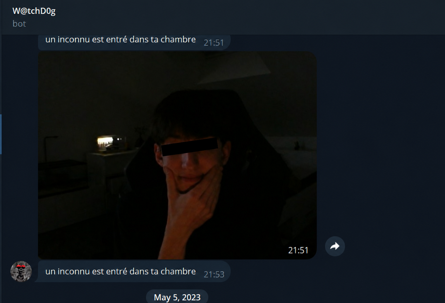 Interface et détection faciale Watchdog en Python.